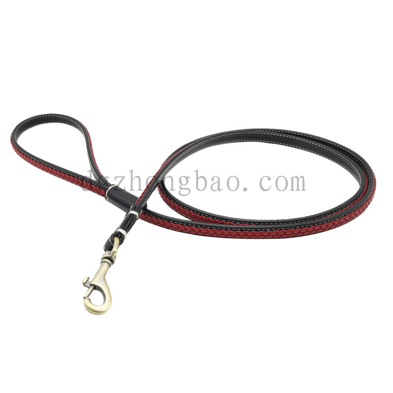 Top quality Geninum Leather pet  and collar for dog