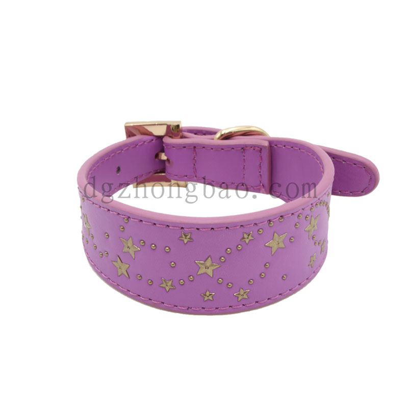 Imitation Star metal stud pet collar